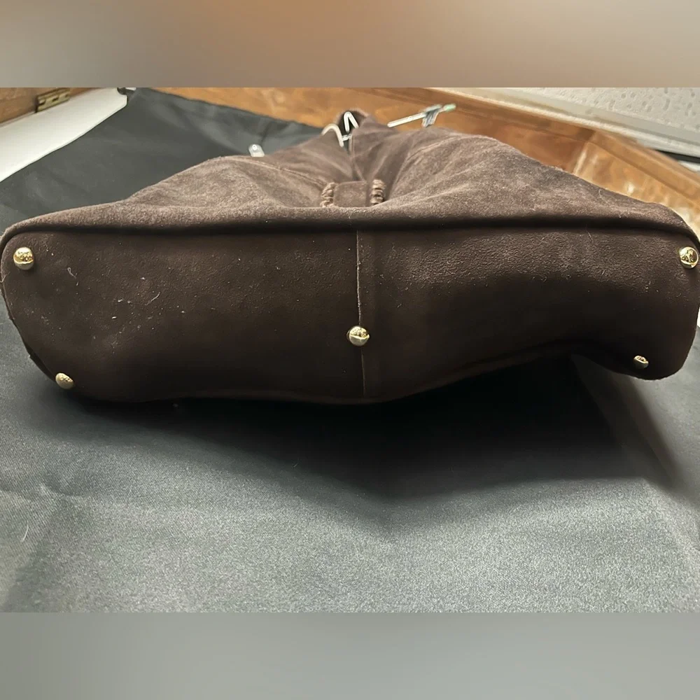 Brown Suede Haute Hippie Triangle Sling Bag NWT